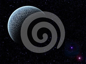 Planet and starscape