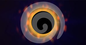 Planet sunrise, lunar eclipse solar eclipse concept sunrays shining bg.