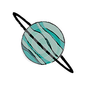 planet uranus astronomy universe icon