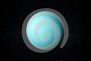 Planet Uranus in space