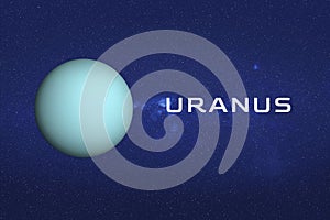 Planet Uranus in the space