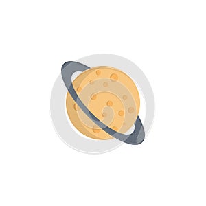 Planet vector flat colour icon