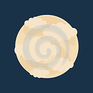 planet venus in minimal flat style. vector