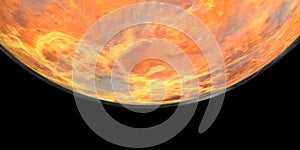 Planet Venus with visible clouds or gas shown from Space. Elements of this 3D illustration are furnished by NASA