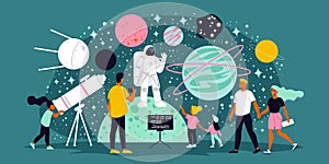 Planetarium Horizontal Illustration