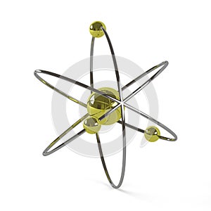 The planetary atomic model, 3D render