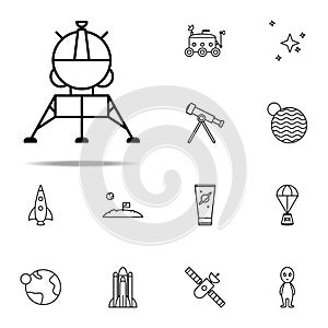 planetary station icon. Cartooning space icons universal set for web and mobile