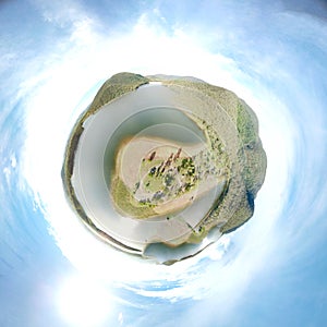 Planetoid view of Lake Somerset photo