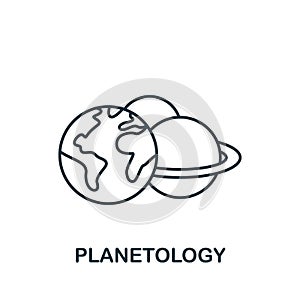 Planetology icon. Monochrome simple Bioengineering icon for templates, web design and infographics