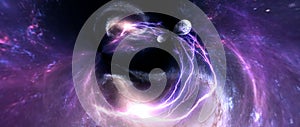 Planets and galaxy, science fiction wallpaper. Astronomy is the scientific study of the universe stars, planets, galaxies, and eve