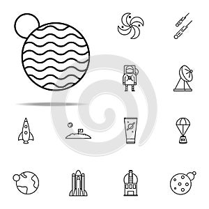 planets icon. Cartooning space icons universal set for web and mobile