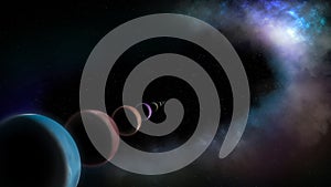 Planets in line