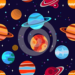 Planets Seamless Pattern