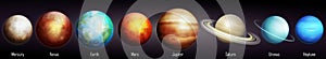 Planets of the Solar System vector photo