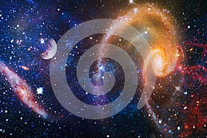 planets  stars and galaxies in outer space showing the beauty of space exploration. Elements furnished by NASA