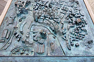Planimetry of the historical center of Savona, Italy
