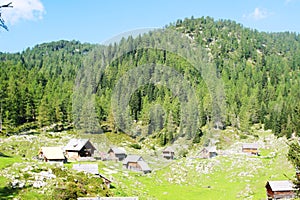 Planina Blato, traditional pasture, Triglav, Slovenia