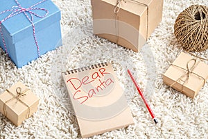 Planing gifts for Christmas - letter to Santa Claus