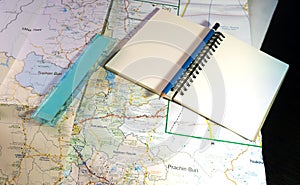 Planing travel with textnote and map