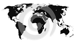 Planisphere black silhouette illustration isolated - PNG