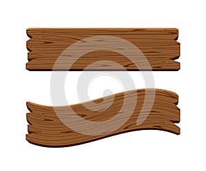 Plank signage, wooden plank dark brown isolated on white, wood board various types horizontal, empty planks wood, wooden sign for