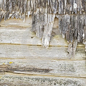 Plank wall of old wind mill