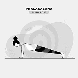 Plank Yoga Pose Illustration