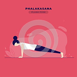 Plank Yoga Pose Illustration