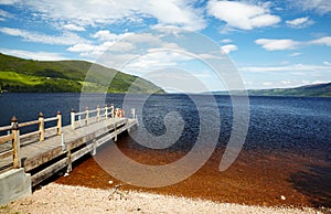 Planked footway on Loch Ness