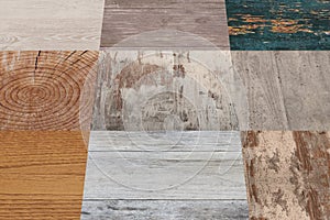 Planks of different material