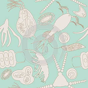 Plankton seamless pattern