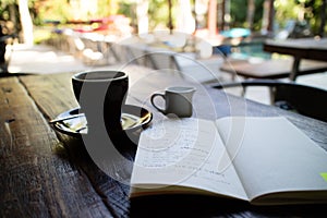 Planner & espresso coffee