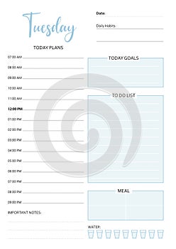 Daily Planner, Printable everyday planner, TO do list, Habit Tracer, Instant Download, A4, A5