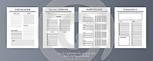 Planner sheet vector. Printable vertical notebook page photo