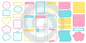 Planner stickers and frames set. Sticker planner template