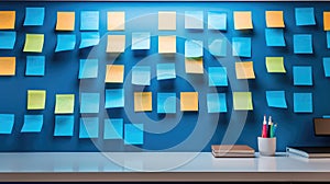 planning blue post it