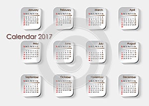 Pianificazione calendario sul piastrelle 2017 