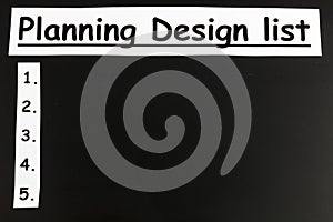 Planning design list business layout option choice