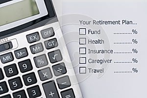 Planning the future that, after retirement, you should allocate