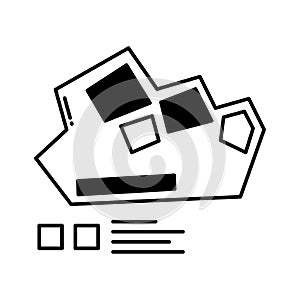 Planning half glyph vector icon which can easily modify or edit