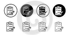 Planning icon linear logo isolated