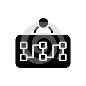 Black solid icon for Planning, plan and strategy