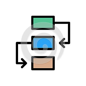 Planning vector flat color icon
