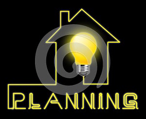 Planning Light Represents Sign Objectives And Aspirations