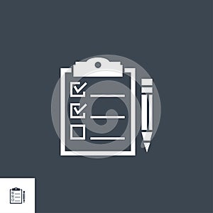 Planning related vector glyph icon.