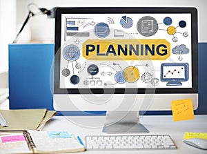 Planning Strategy Global Business Data Concept