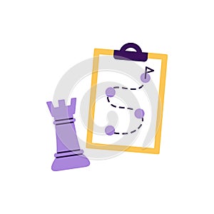 Planning or strategy icon. Trendy vector flat illustration