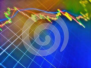 Planning and strategy, Stock market, Business growth, progress or success concept. Stock analyzing. Business graph with arrow