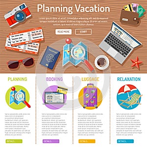 Planning Vacation infographics