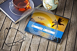 Planning Vacation Travel Tablet Agent